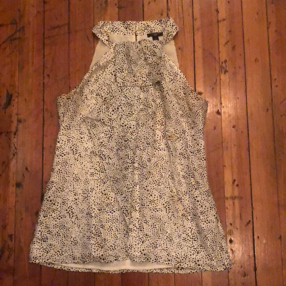 Ann Taylor sleeveless white silk top!